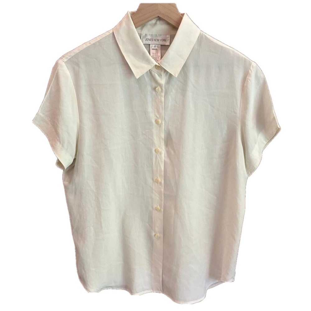 Women's Cream Button-Up Shirt